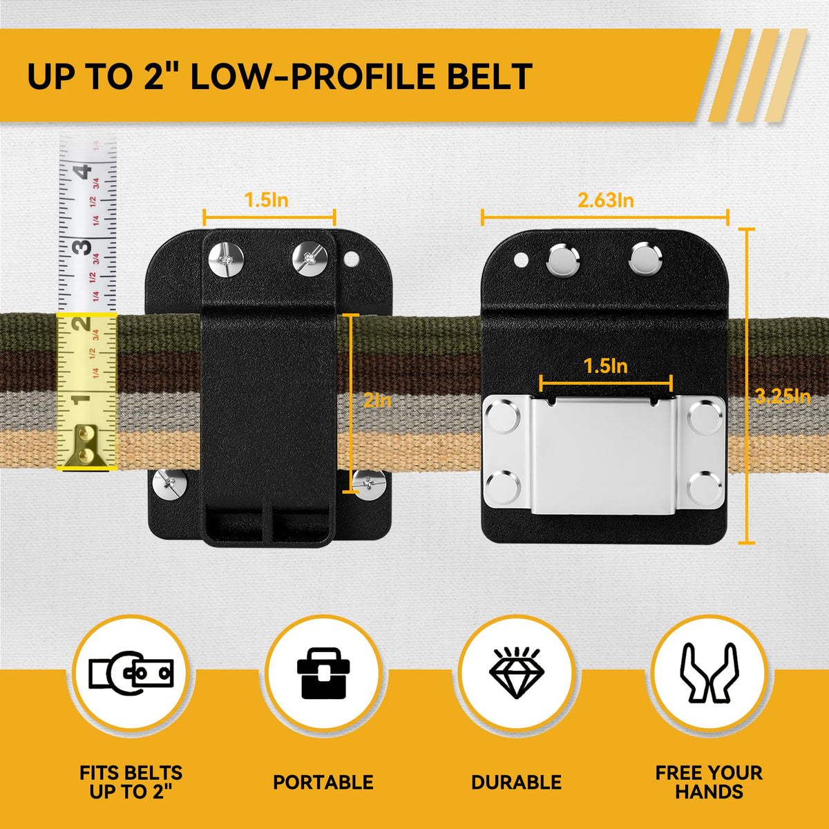 Heavy-Duty Tape Measure and Hammer Holder W4964
