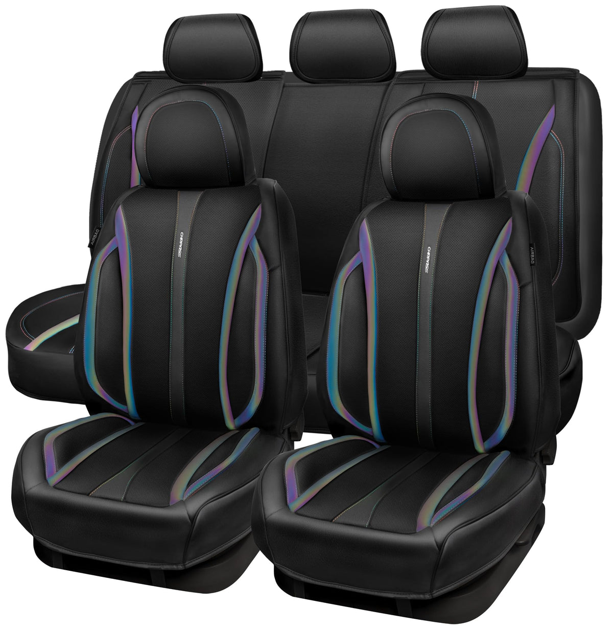 Nappa Leather Car Seat Covers 5 Seats Full Set B136