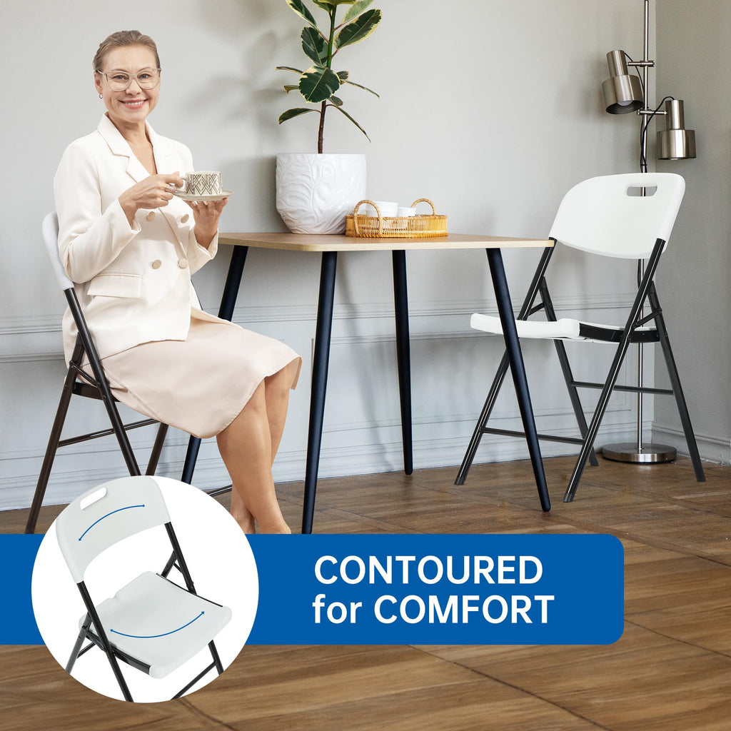 10 Pack White 800 LBS Folding Chairs G86033