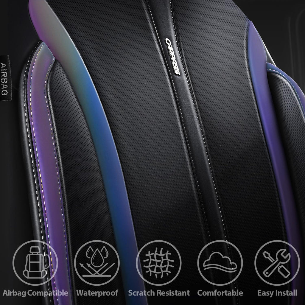 Nappa Leather Car Seat Covers 5 Seats Full Set B136