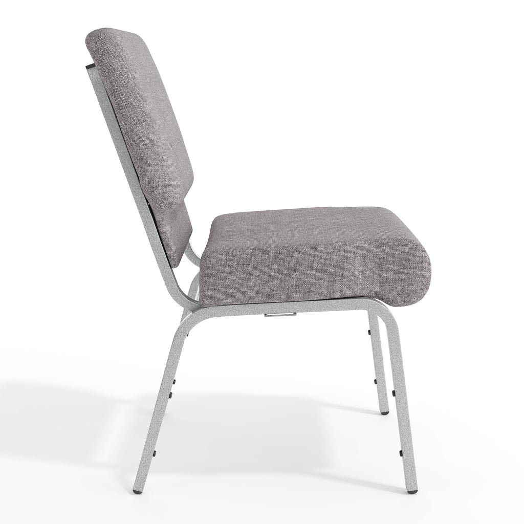 4 Pack Stacking Church Chair in Gray Fabric N6641