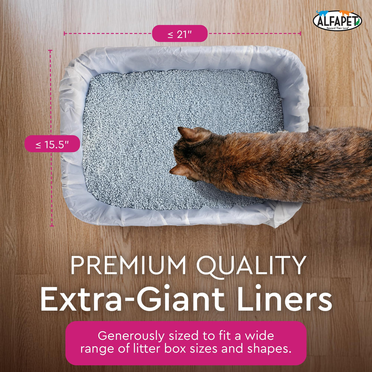 Elastic Cat Litter Box Liners Extra Giant 10 Count C277709