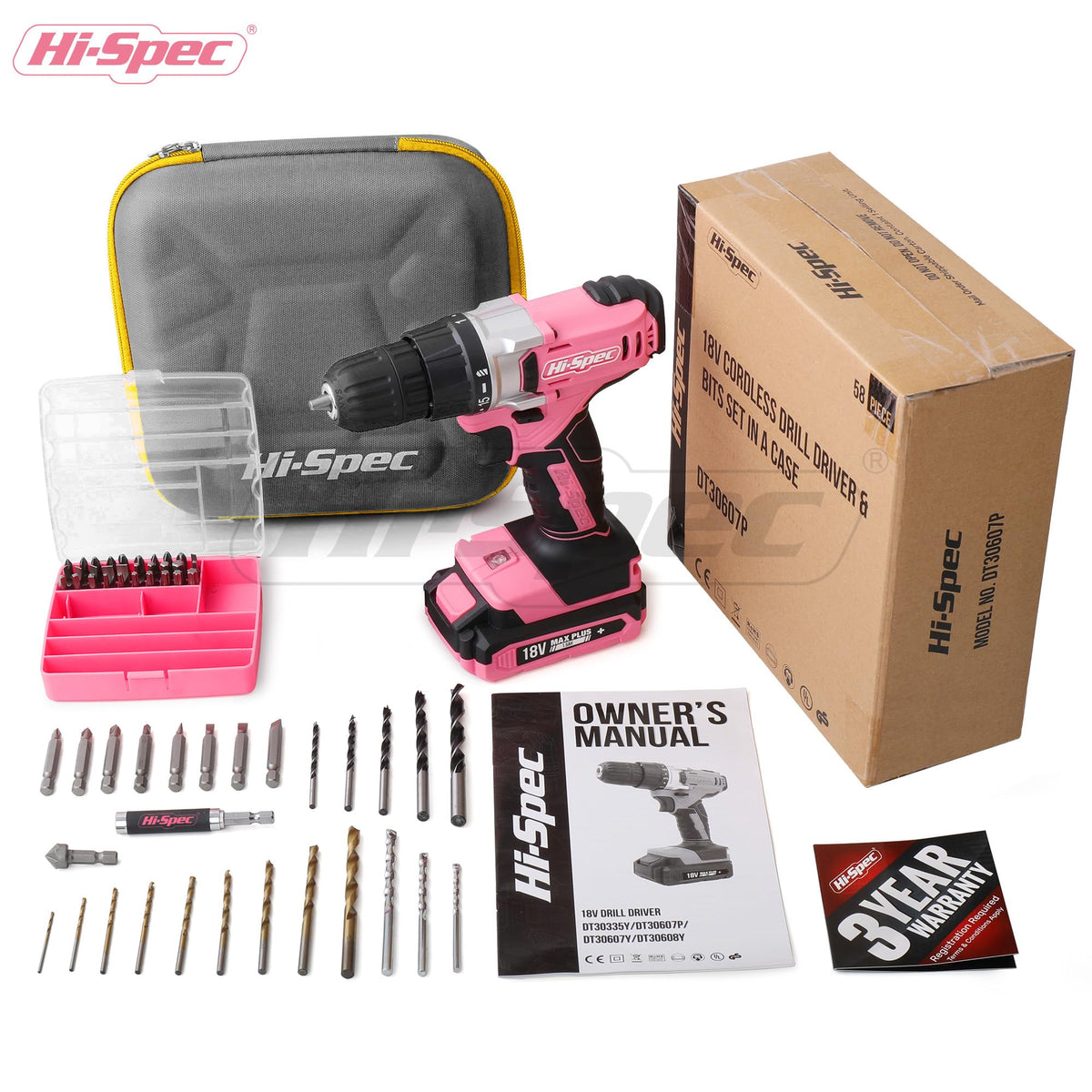 18V Cordless Drill Driver Set F7808