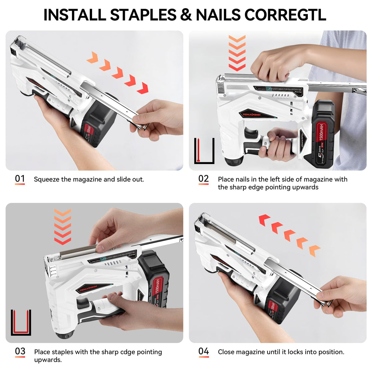 Cordless Brad Nailer Stapler with Battery E184