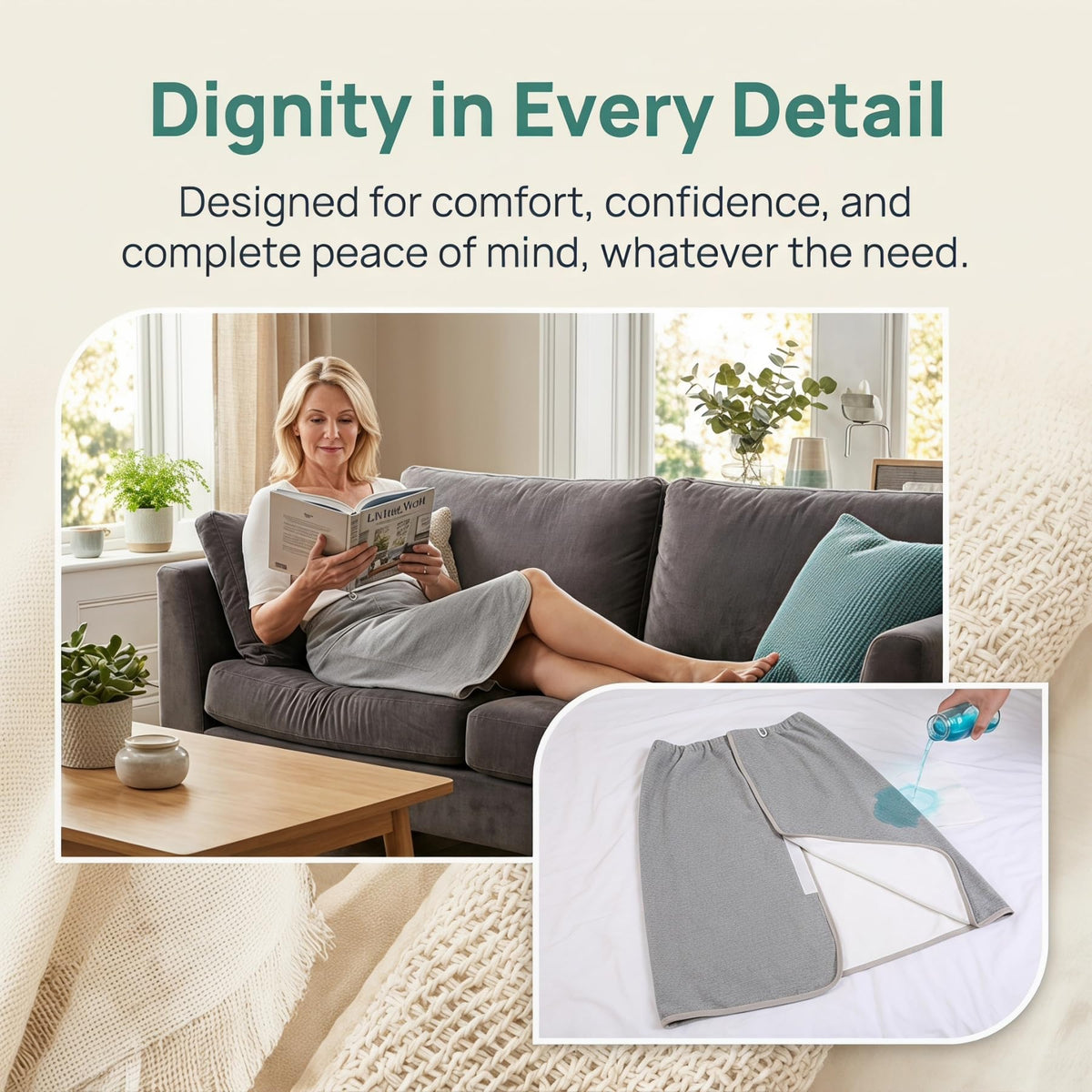 Adjustable Reusable Waterproof Diaper Skirt A892322
