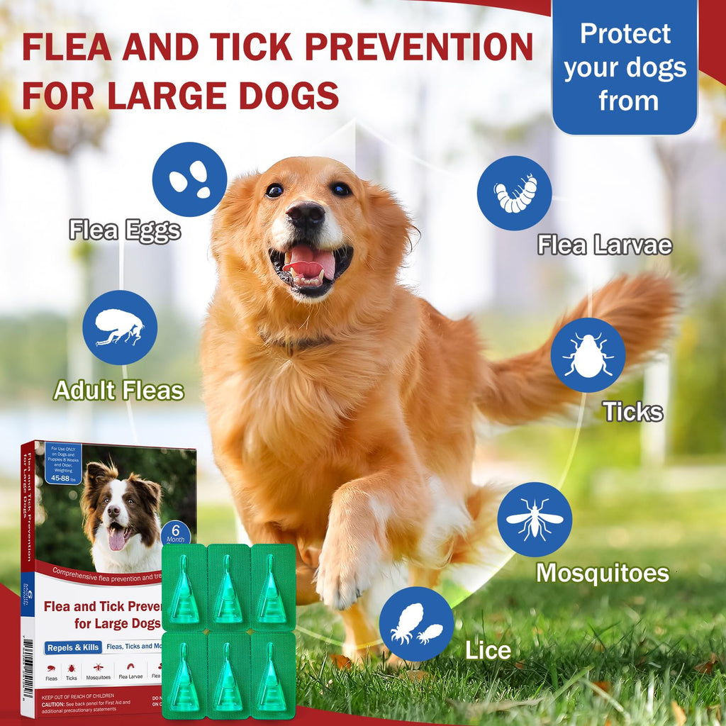 Flea and Tick Prevention for Large Dogs 45 to 88 lbs L6804