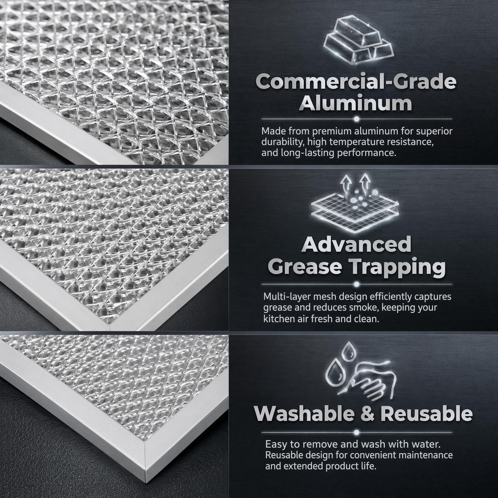 Aluminum Mesh Range Hood Filter 11.5"x17.25" 2 Pack X768