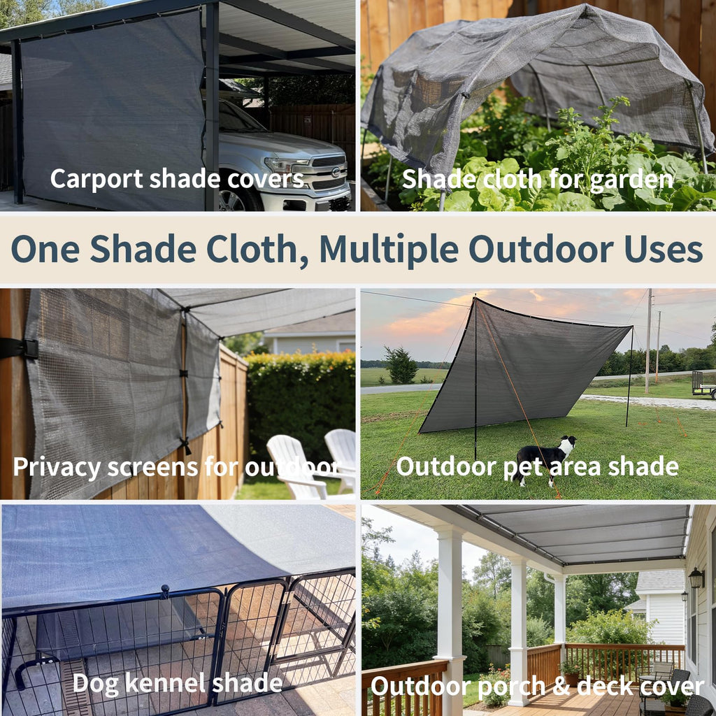 8x20 FT Sun Shade Cloth with D-Rings T504305