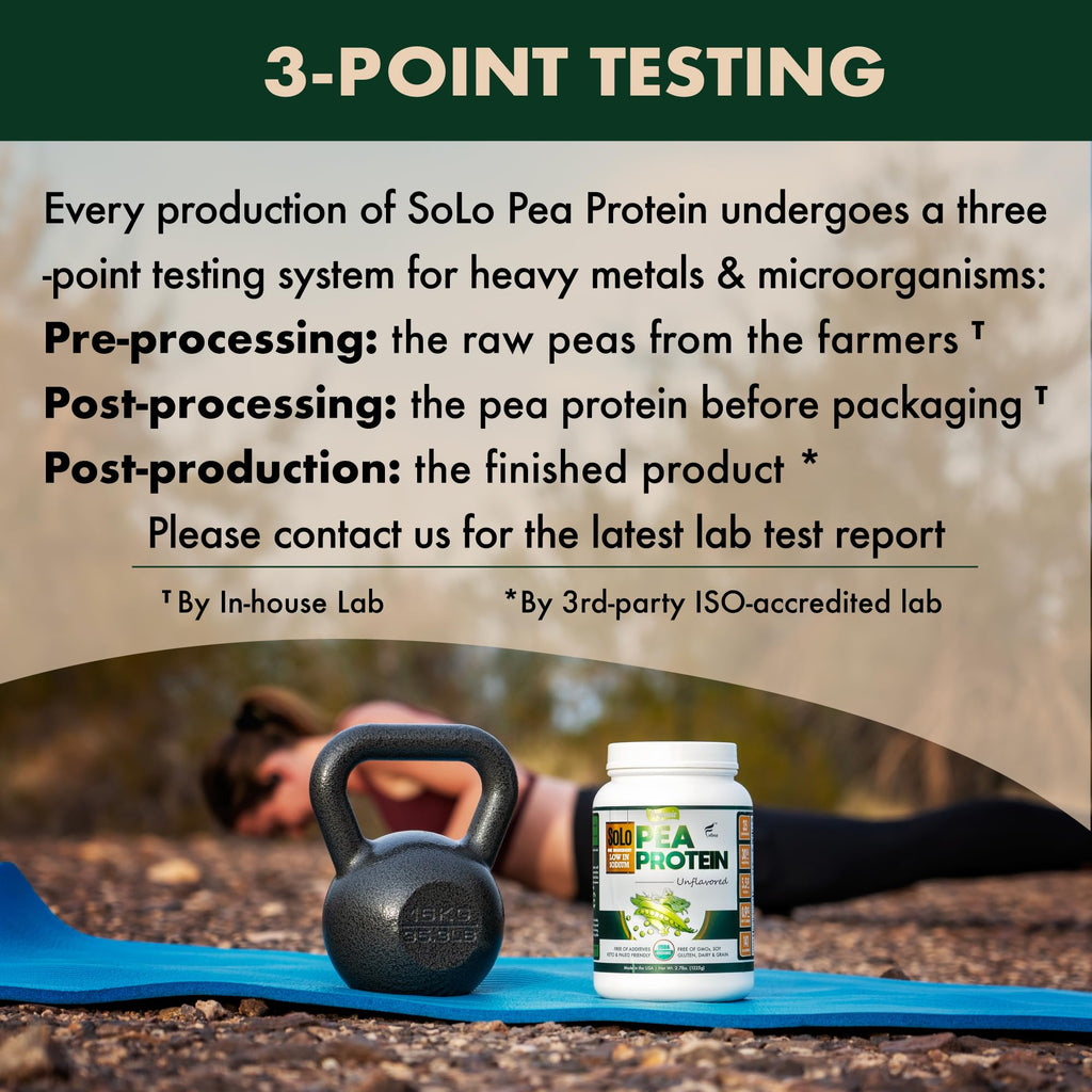 Organic Pea Protein Isolate Unflavored Vegan Protein Powder 2.7 lbs I359598