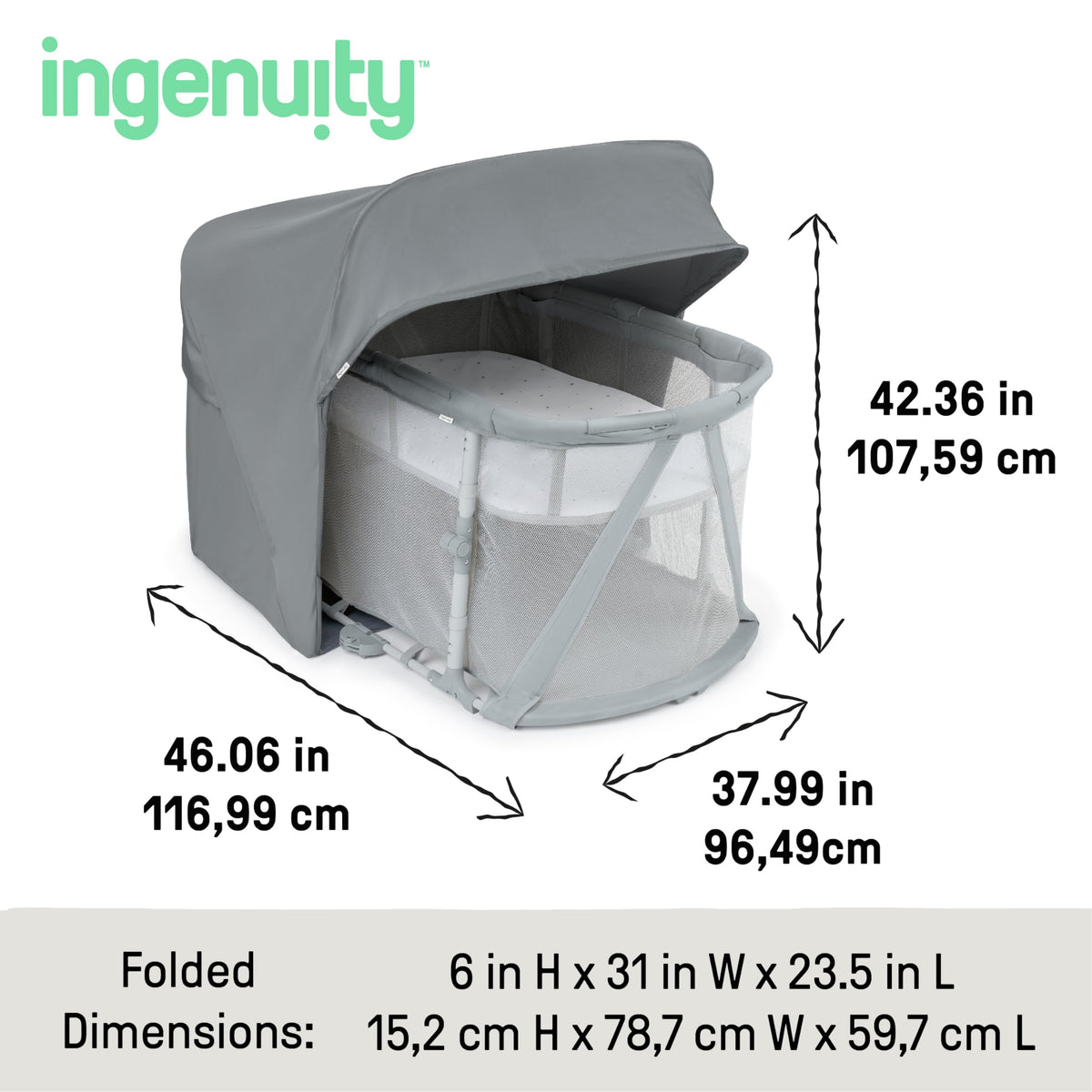 3-in-1 Portable Bassinet & Playard T47333