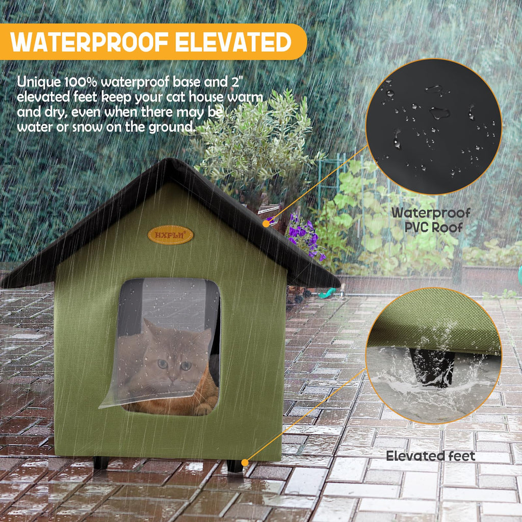 Heated Weatherproof Insulated Outdoor Cat House O966860