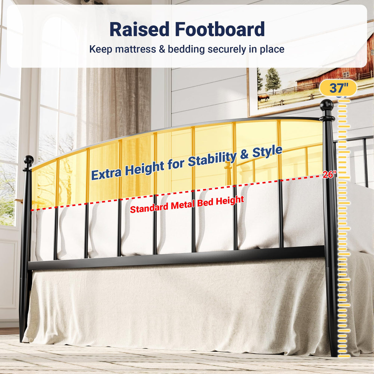 Metal Full Size Platform Bed Frame I94737