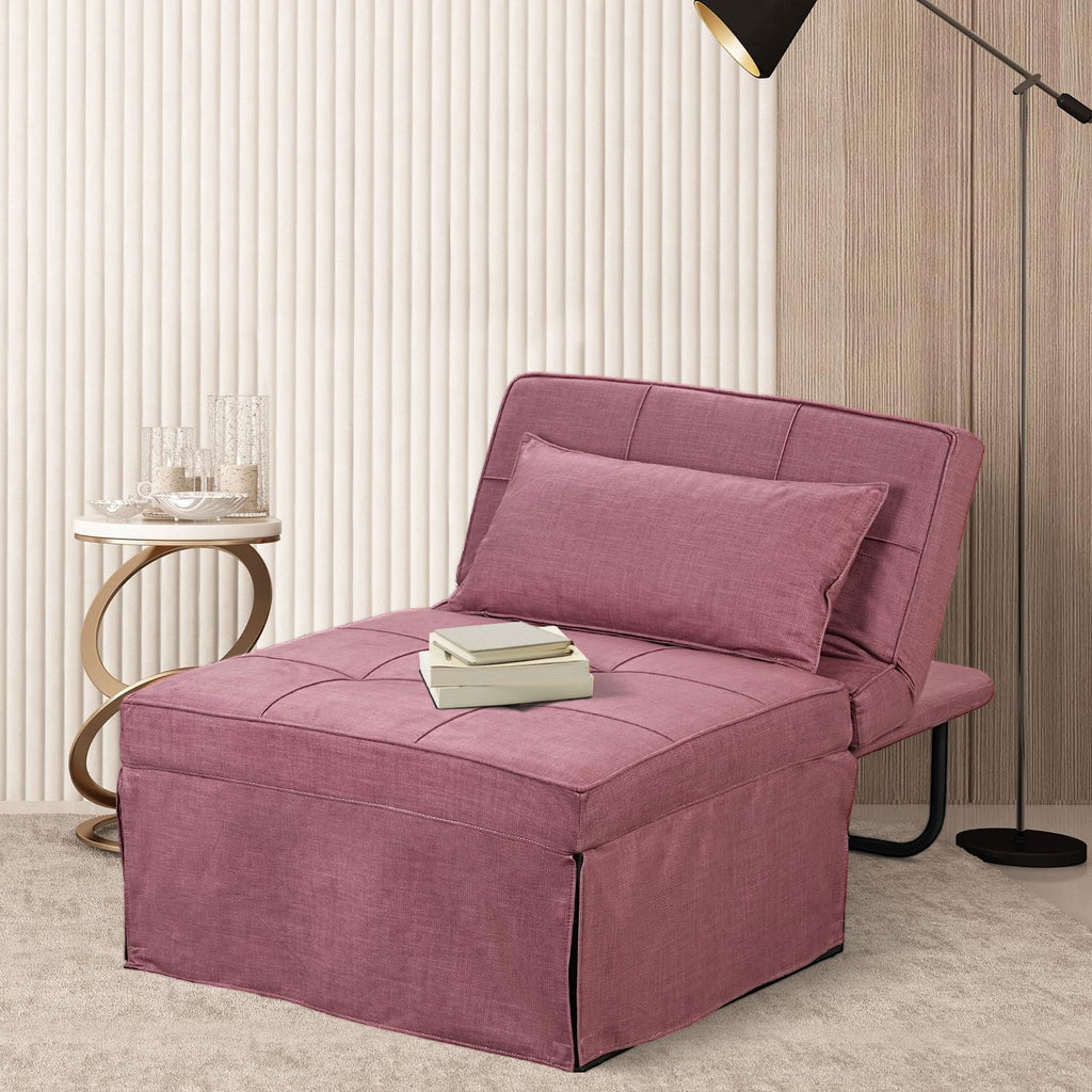 Pink Convertible Sofa Bed O8007