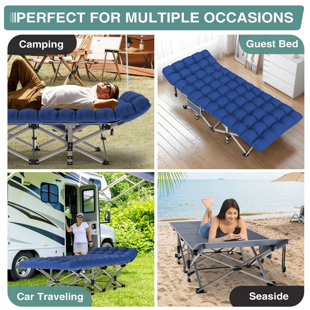 Folding Camping Cot with Mattress and Carry Bag S189