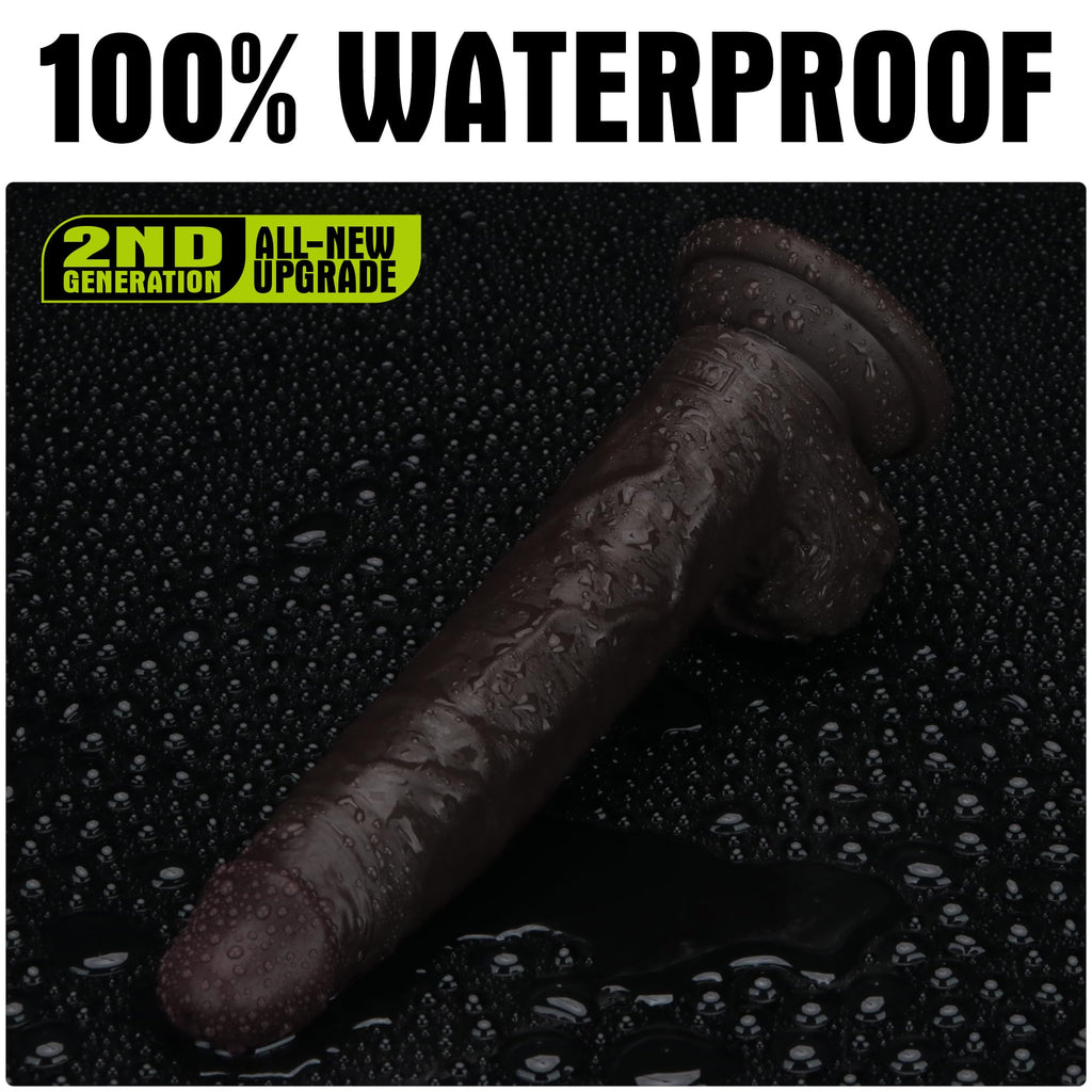 Black 7.5 Inch Dual Density Silicone Dildo R9564