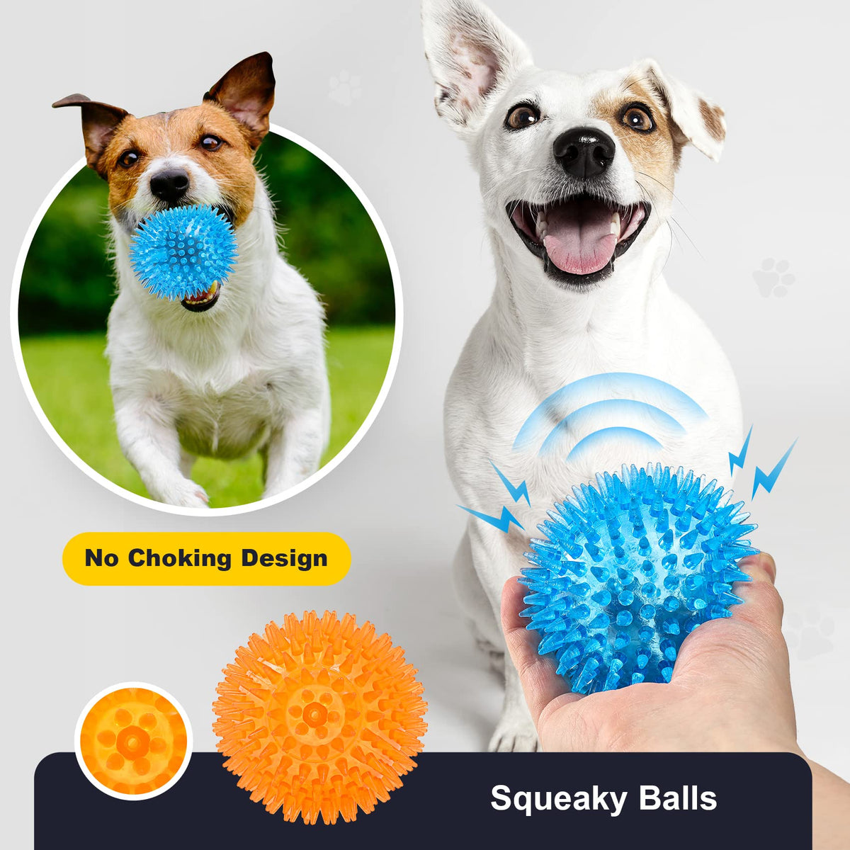 Squeaky Dog Toy Balls BPA Free Non-Toxic E295