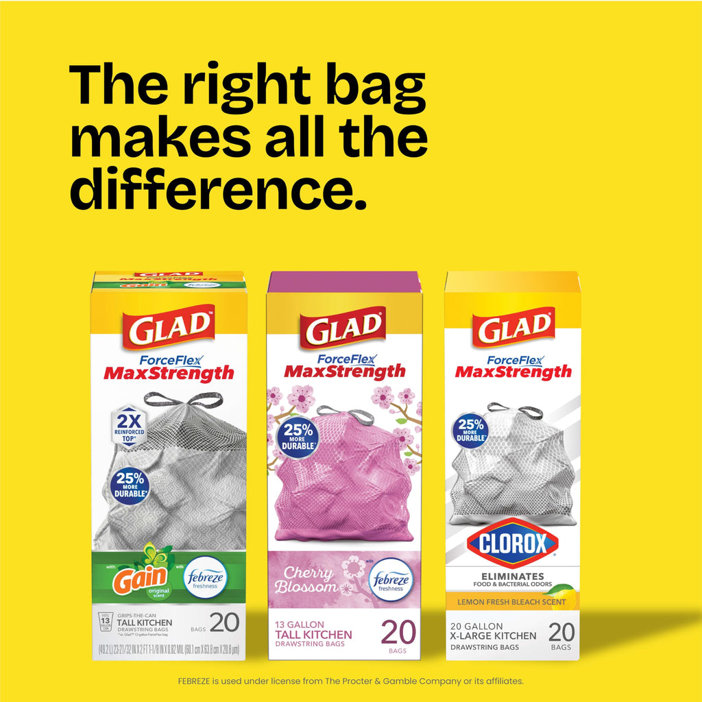 Small 4 Gallon Drawstring Trash Bags 80 Count H2003