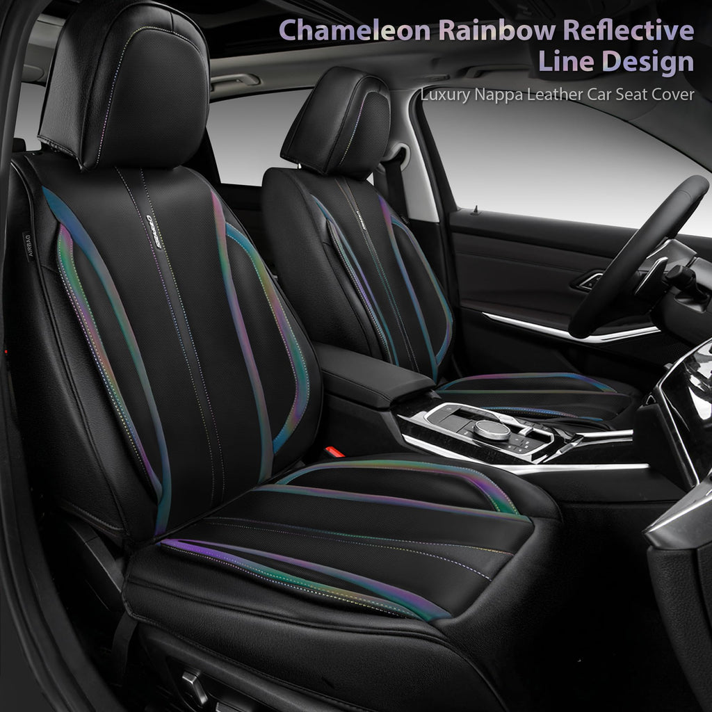 Nappa Leather Car Seat Covers 5 Seats Full Set B136