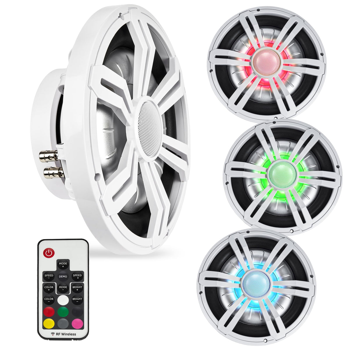 800W Peak 10" Shallow Marine Subwoofer with LED Lighting I424