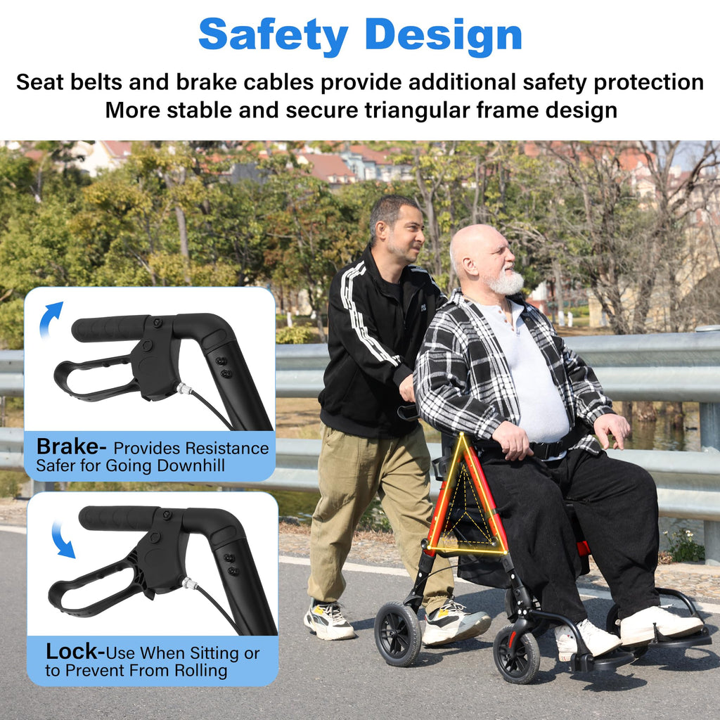 2-in-1 Rollator Wheelchair Combo L114749