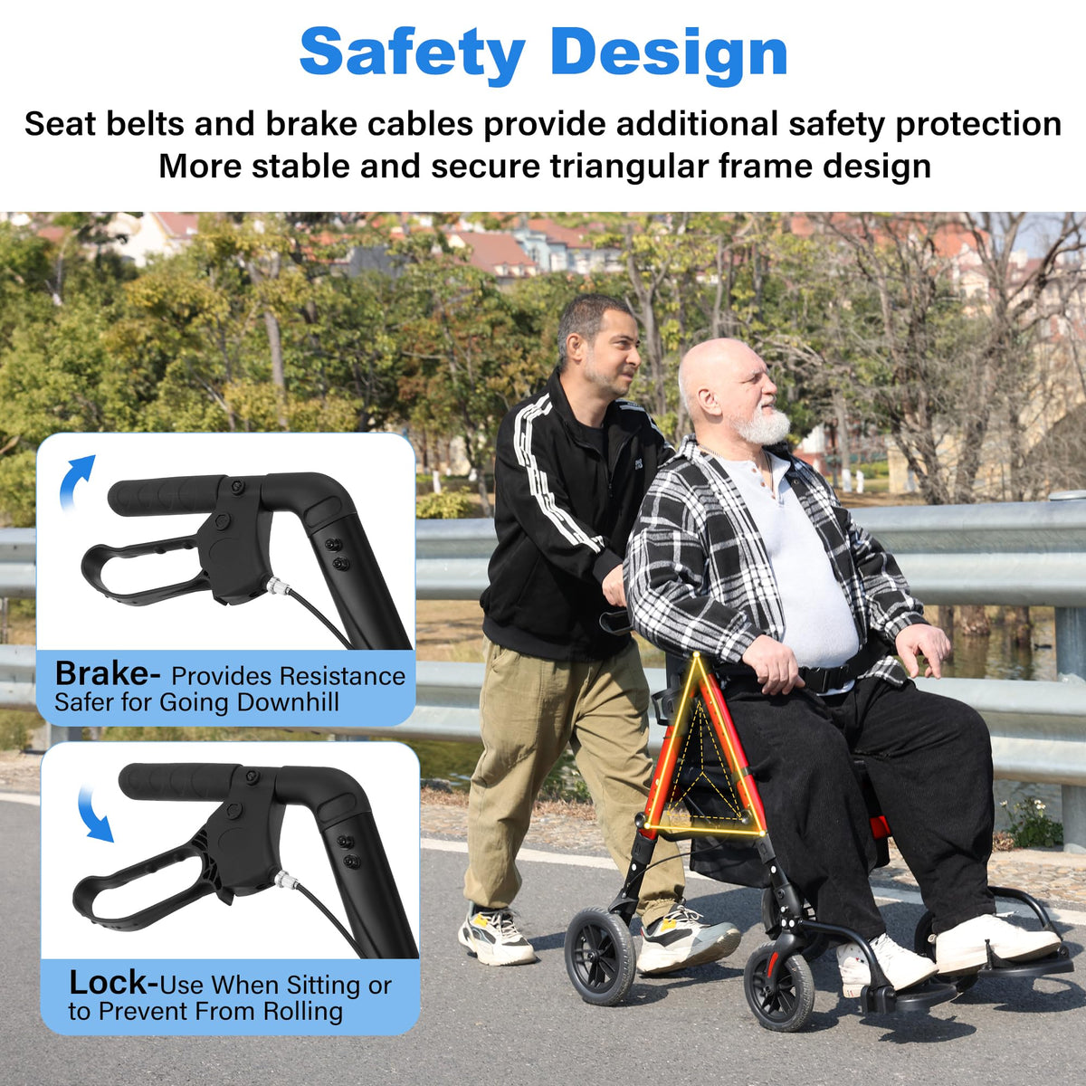 2-in-1 Rollator Wheelchair Combo L114749
