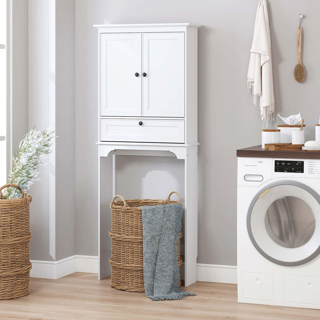 White Over the Toilet Storage Cabinet C988