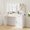 White Vanity Desk with Mirror and Lights M20253