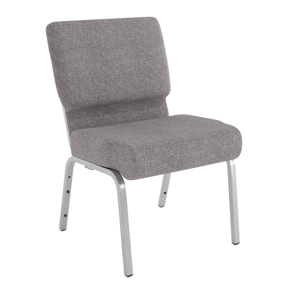 4 Pack Stacking Church Chair in Gray Fabric N6641
