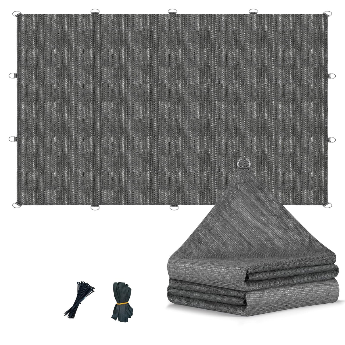 8x20 FT Sun Shade Cloth with D-Rings T504305
