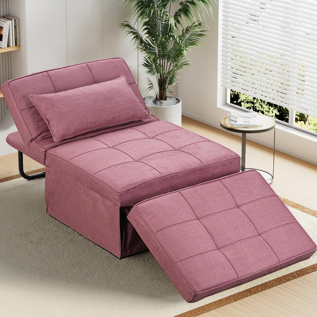Pink Convertible Sofa Bed O8007
