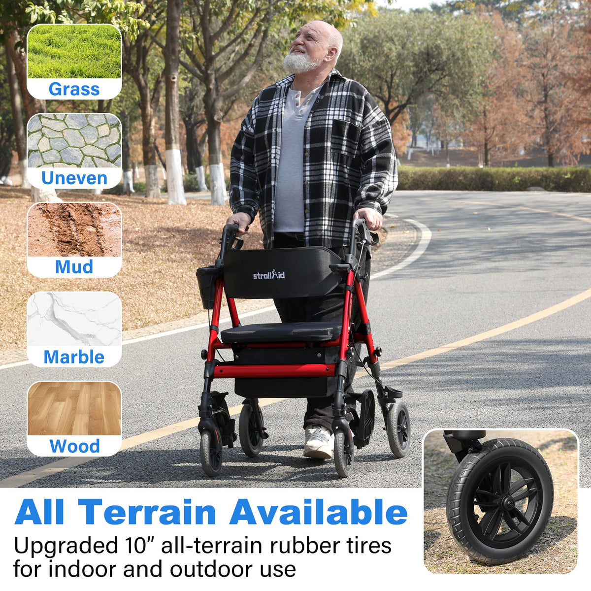 2-in-1 Rollator Wheelchair Combo L114749